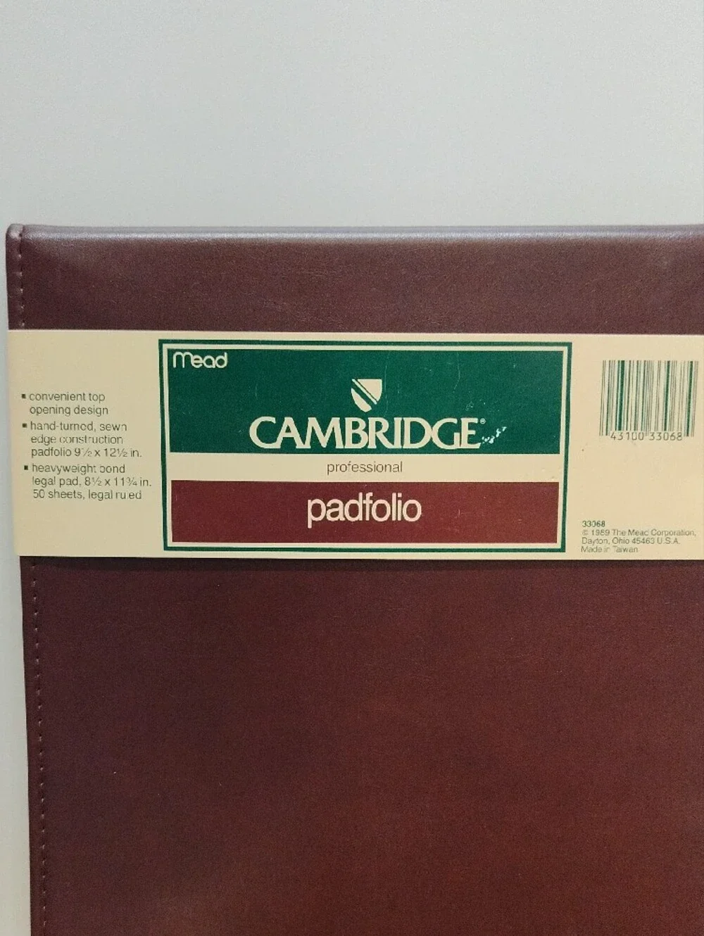 Vintage (1989) Cambridge Professional Padfolio By Mead- Brown